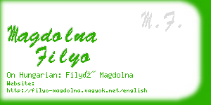 magdolna filyo business card